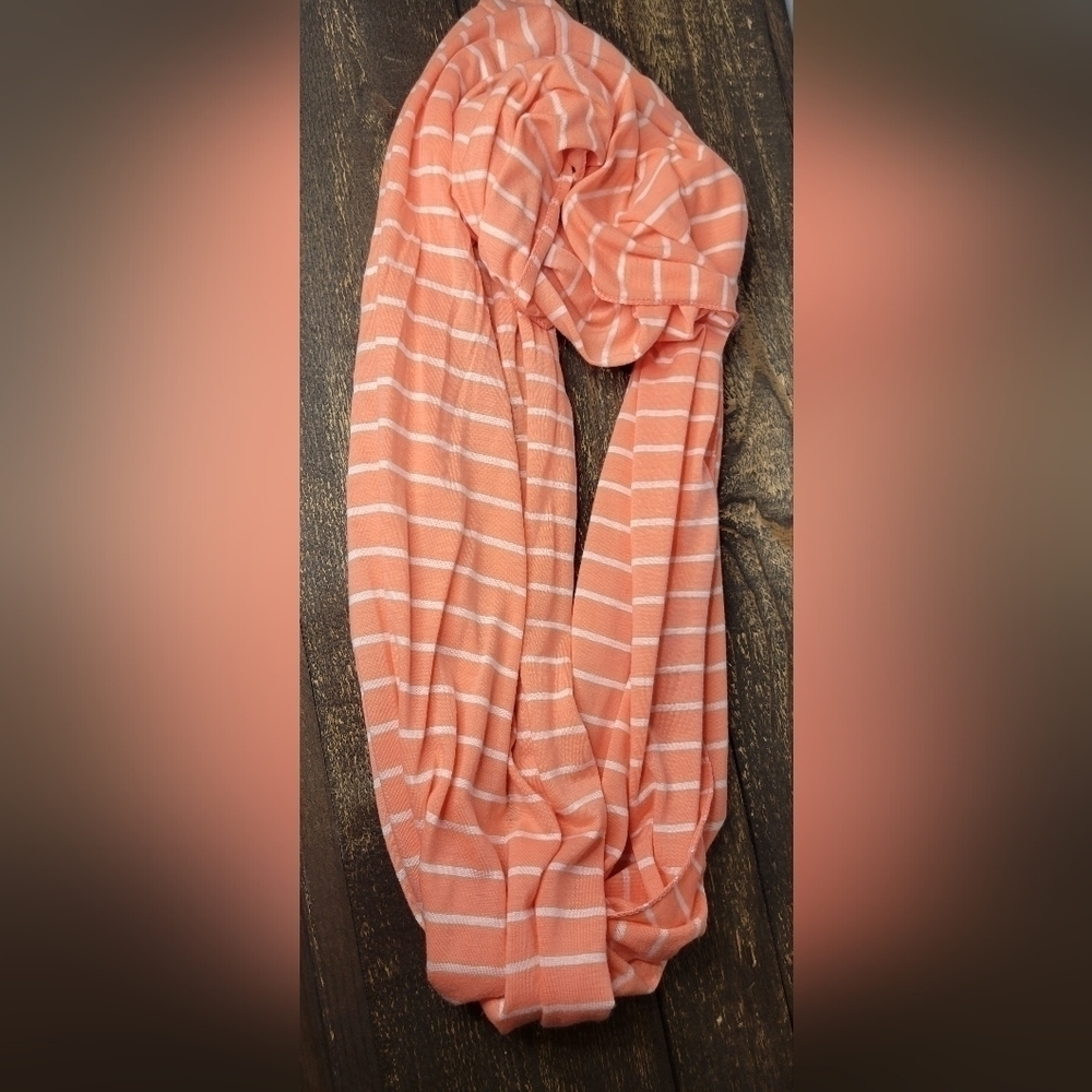 Charming Charlie's Orange & White striped scarf.